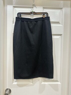 Alfani Black Textured Pencil Skirt